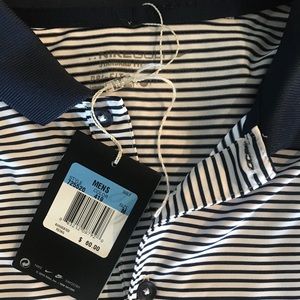 Striped Nike golf polo